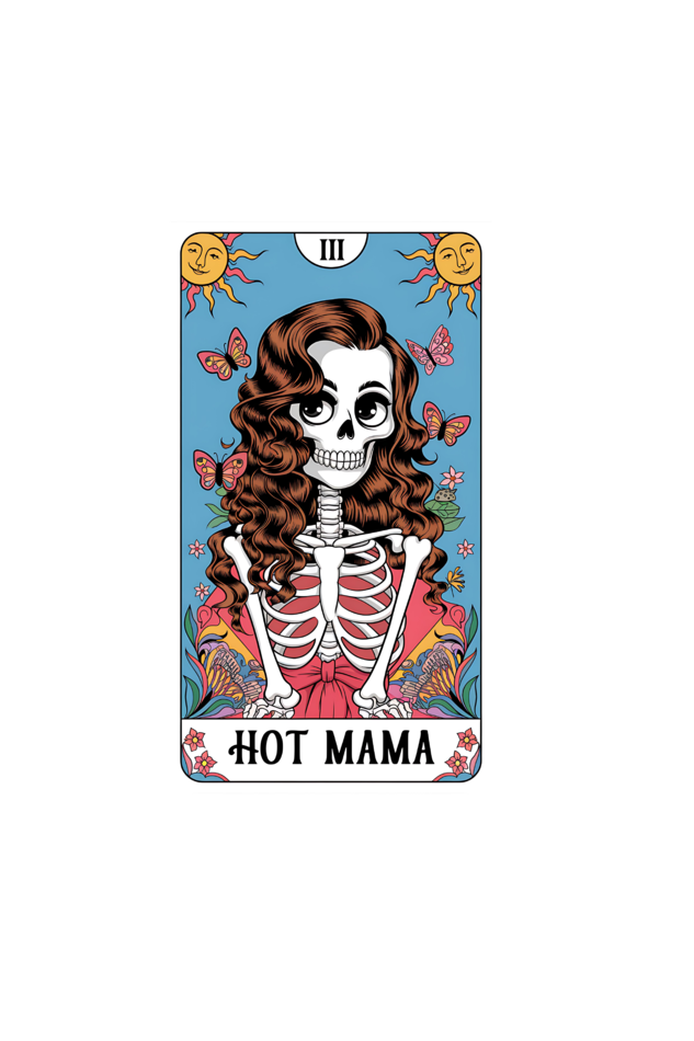 The Cute and Hot Mama Skeleton Tarot card Tee for Women | Unfiltered - Unfiltered