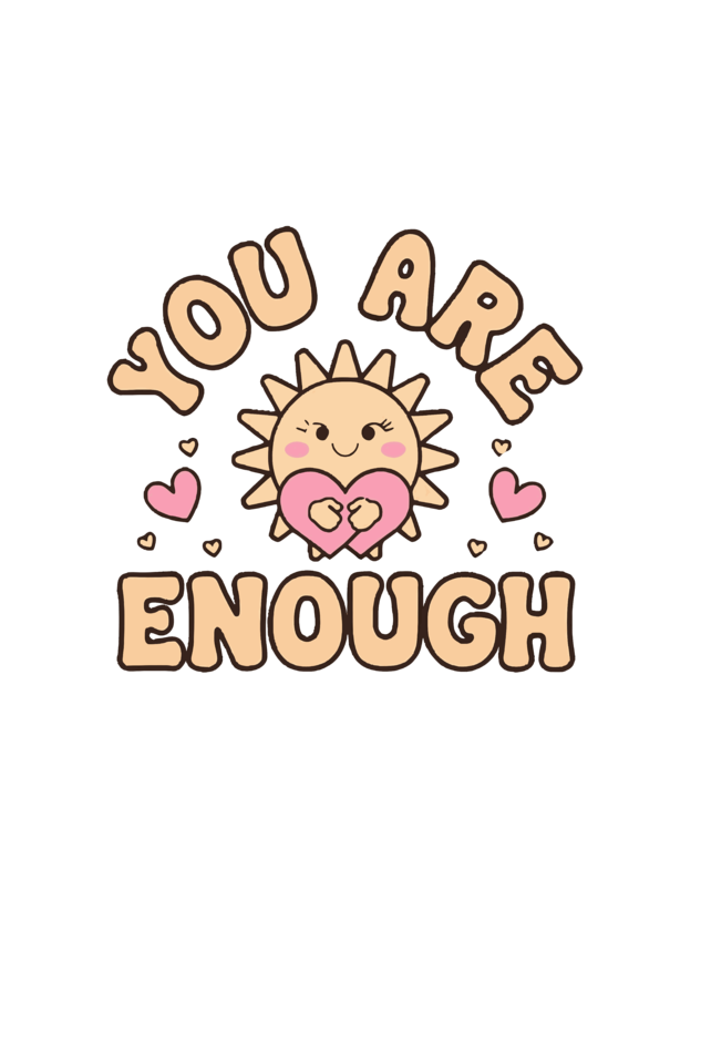 You are Enough (Back side yellow) Unisex Hoodie | Unfiltered - Unfiltered