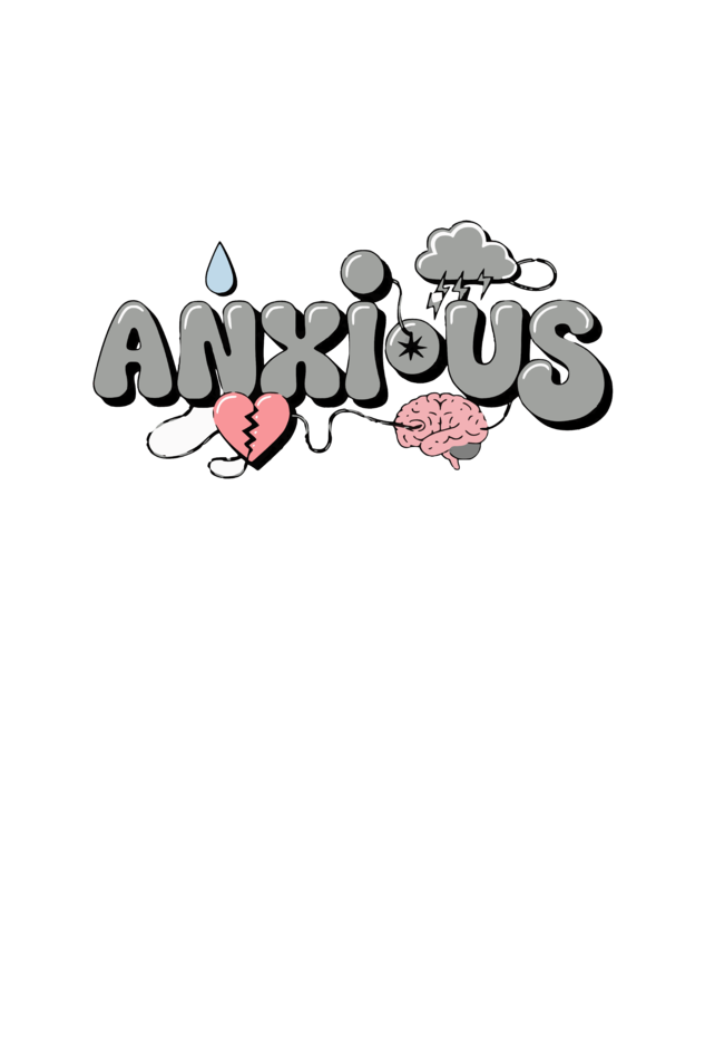 Anxious written in grey Unisex Hoodie | Unfiltered - Unfiltered