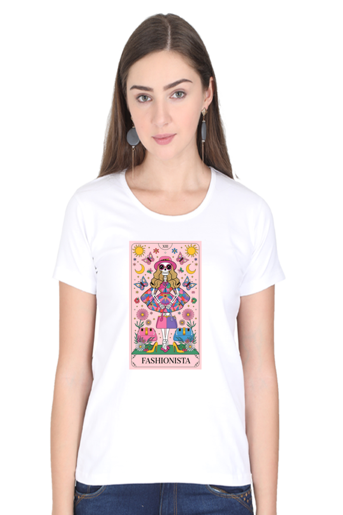 The Fashionista in pink Tarot Card Tee for Women| Unfiltered - Unfiltered