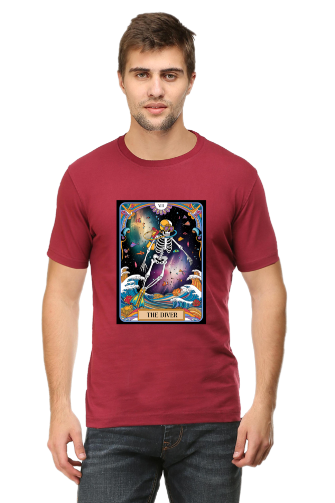 The Diver Unisex Skeleton Tarot Meme T-shirt| Unfiltered - Unfiltered
