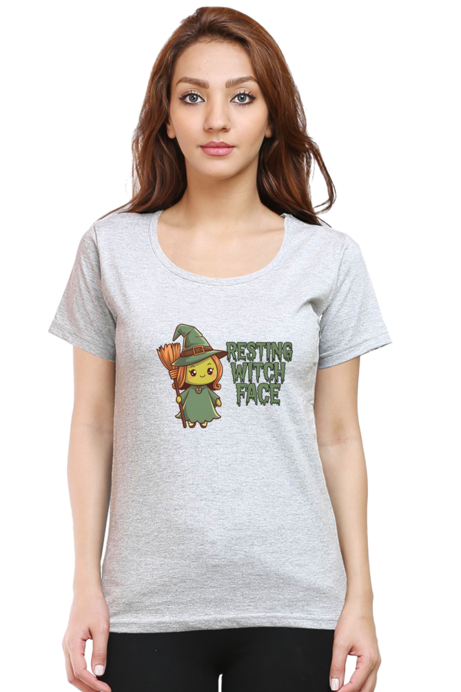 Resting Witch Face with cute Green witch T-shirt for women| Unfiltered - Unfiltered