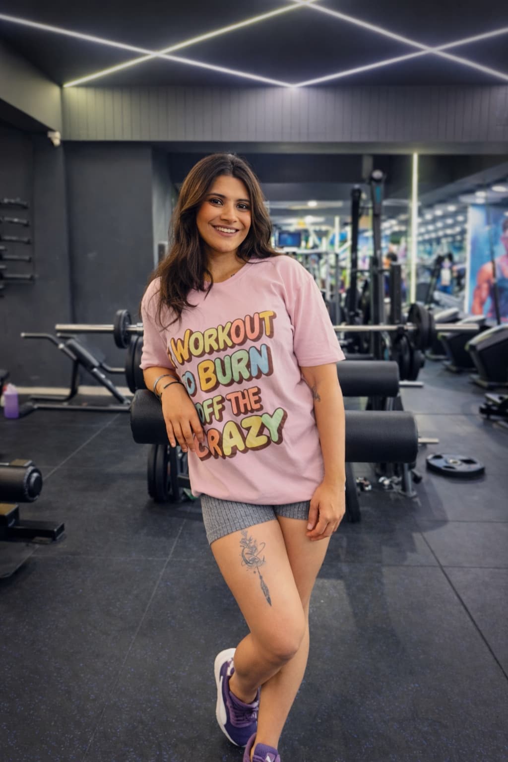 I workout to Burn off the crazy Unisex Classic Crew T-Shirt | Unfiltered - Unfiltered
