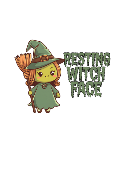 Resting Witch Face with cute Green witch T-shirt for women| Unfiltered