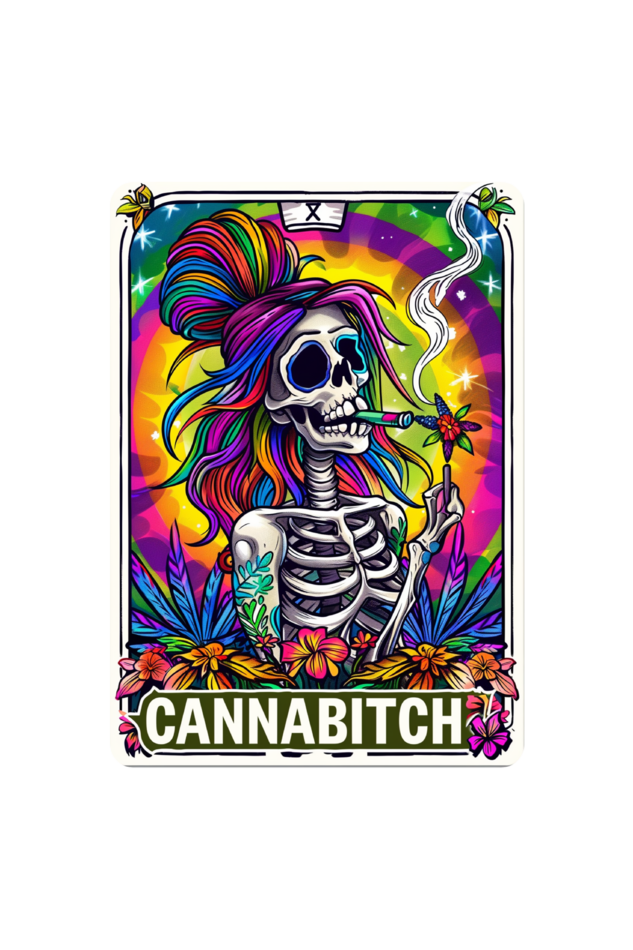 Cannabitch Tarot card Design T-Shirt for Women| Unfiltered