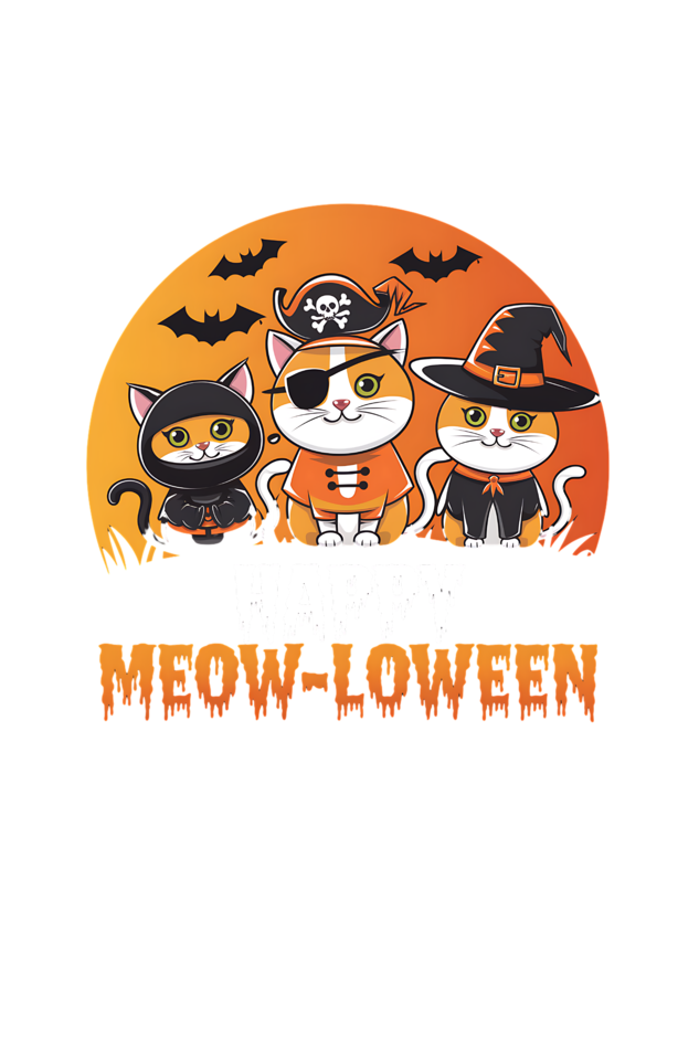 Happy Meow-o-loween Retro Cat design | Unisex