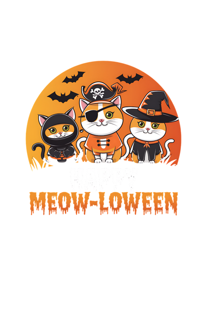 Happy Meow-o-loween Retro Cat design | Unisex