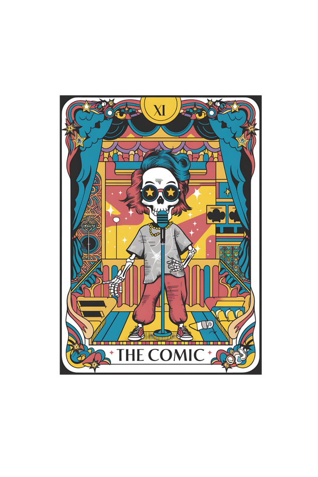 The Comic Skeleton Tarot Design Unisex T-Shirt| Unfiltered