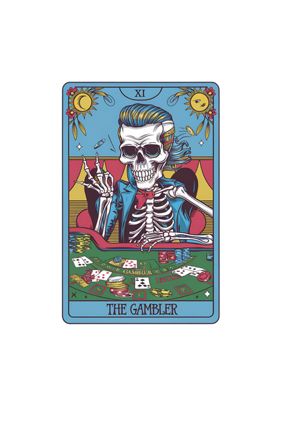 The gambler Skeleton Tarot inspired Unisex T-Shirt | Unfiltered