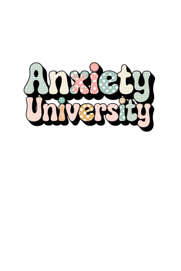 Anxiety University in ginghamand polka design Unisex Hoodie | Unfiltered