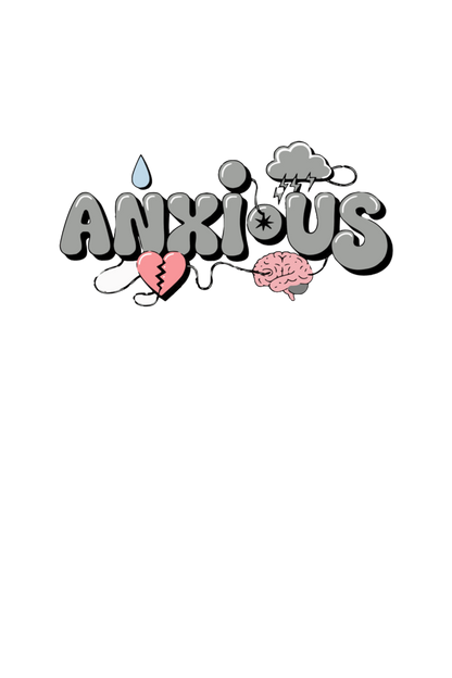 Anxious written in grey Unisex Hoodie | Unfiltered