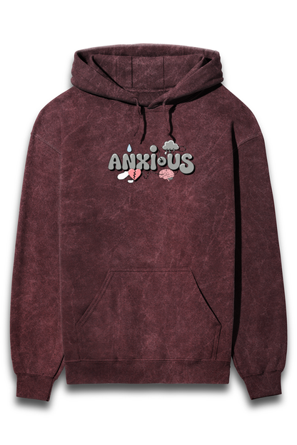 Anxious written in grey Unisex Hoodie | Unfiltered