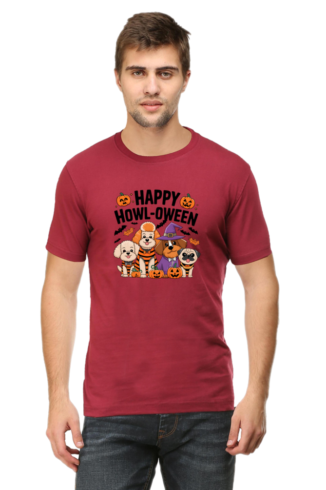 Happy Howl-o-ween cute dog Unisex T-shirt | Unfiltered