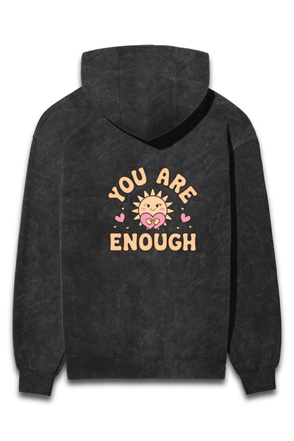 You are Enough (Back side yellow) Unisex Hoodie | Unfiltered