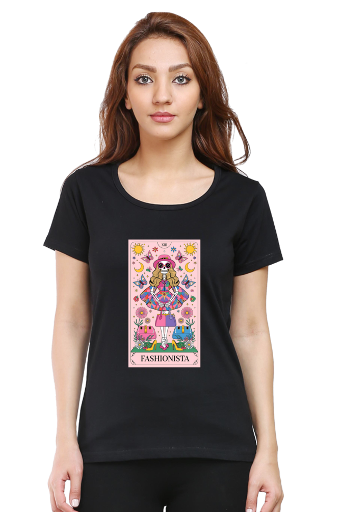 The Fashionista in pink Tarot Card Tee for Women| Unfiltered - Unfiltered