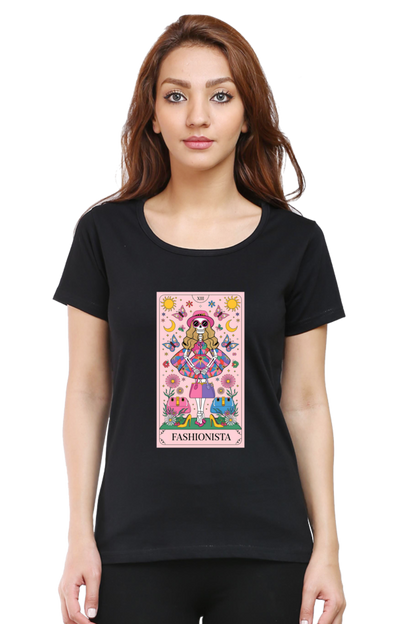 The Fashionista in pink Tarot Card Tee for Women| Unfiltered - Unfiltered