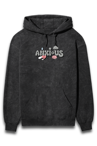 Anxious written in grey Unisex Hoodie | Unfiltered