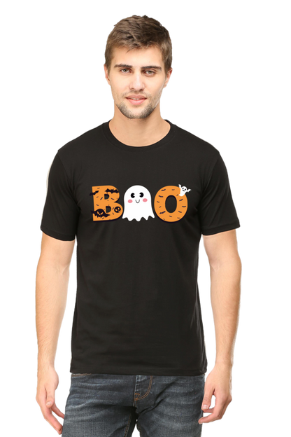 BOO in orange halloween Unisex T-Shirt| Unfiltered