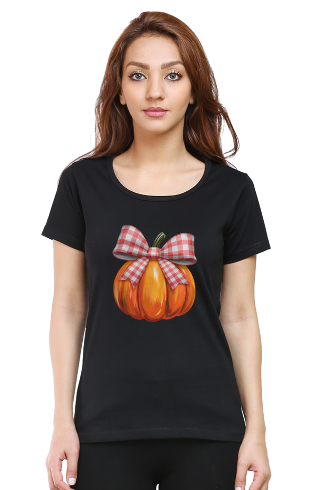 Pumpkin Halloween Gingham T-shirt for women | Unfiltered