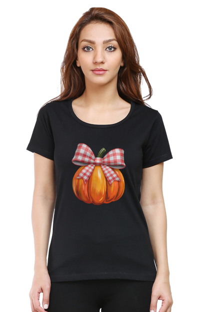 Pumpkin Halloween Gingham T-shirt for women | Unfiltered