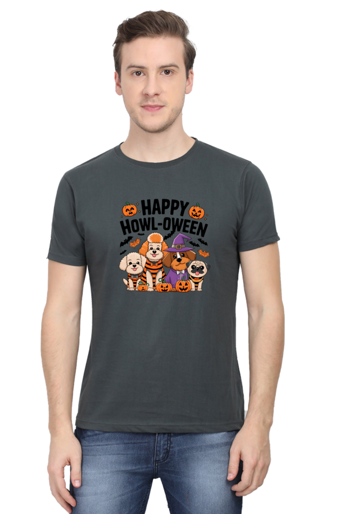 Happy Howl-o-ween cute dog Unisex T-shirt | Unfiltered