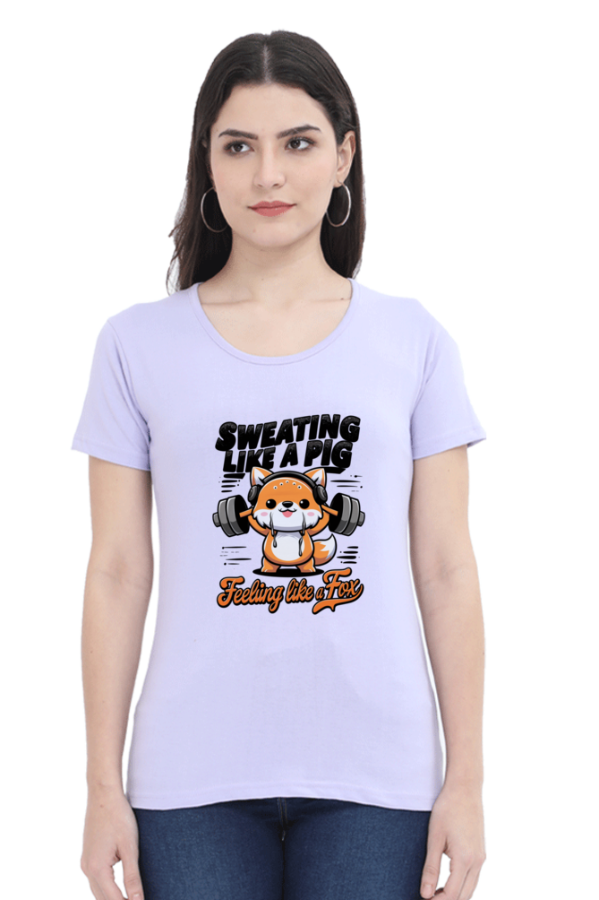 Feeling like a fox, sweating like a Pig Kawaii T-shirt for Women| Unfiltered - Unfiltered