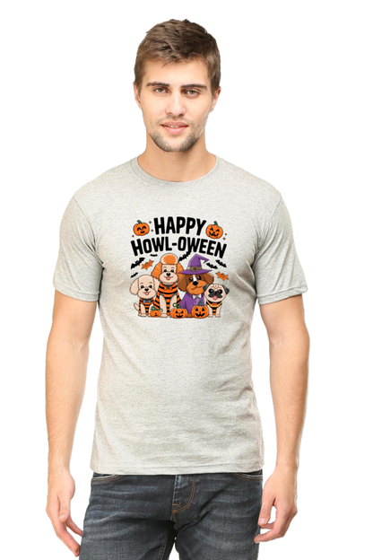 Happy Howl-o-ween cute dog Unisex T-shirt | Unfiltered