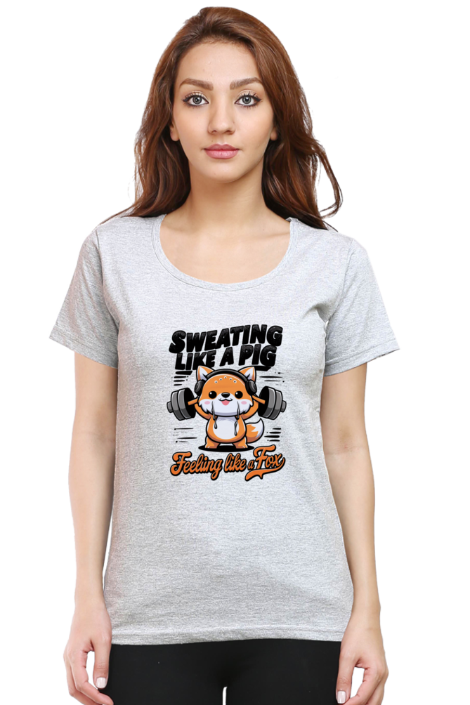 Feeling like a fox, sweating like a Pig Kawaii T-shirt for Women| Unfiltered - Unfiltered