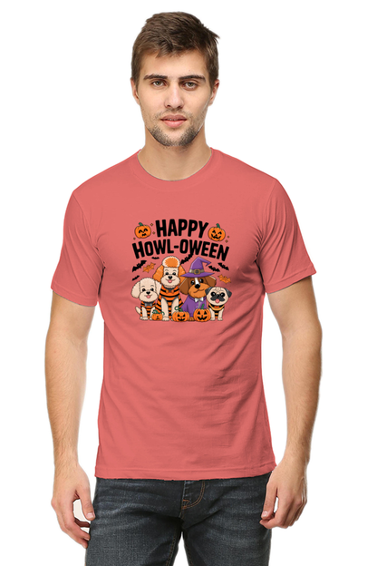 Happy Howl-o-ween cute dog Unisex T-shirt | Unfiltered