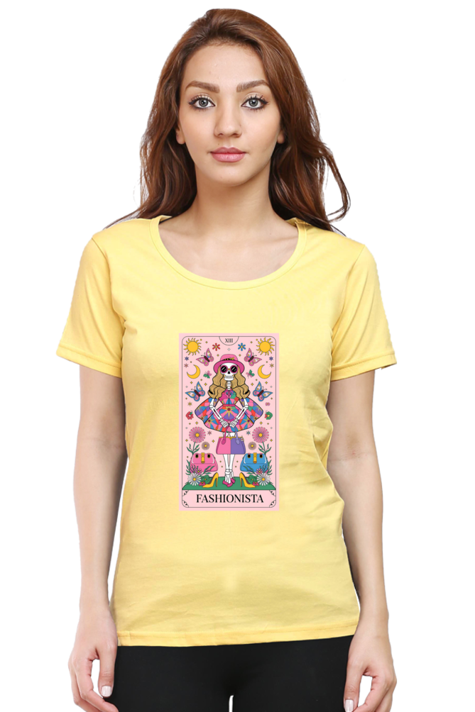 The Fashionista in pink Tarot Card Tee for Women| Unfiltered - Unfiltered