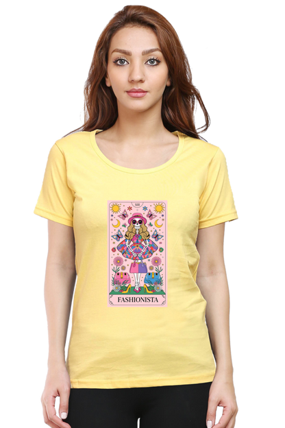 The Fashionista in pink Tarot Card Tee for Women| Unfiltered - Unfiltered