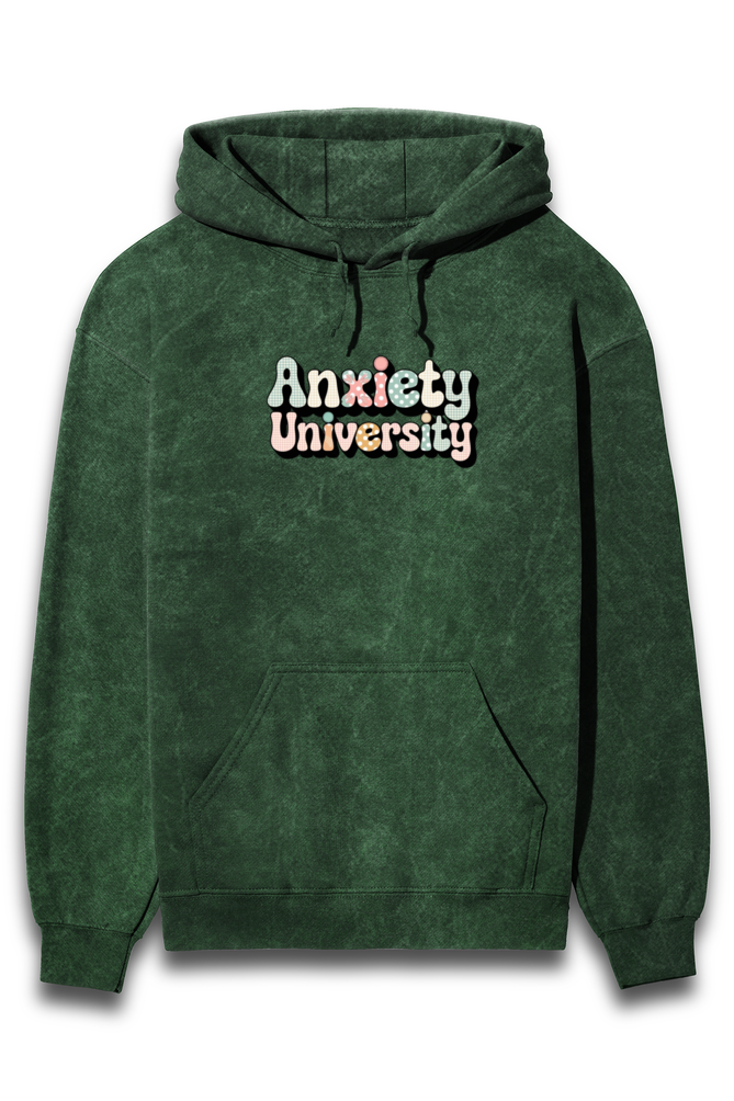 Anxiety University in ginghamand polka design Unisex Hoodie | Unfiltered