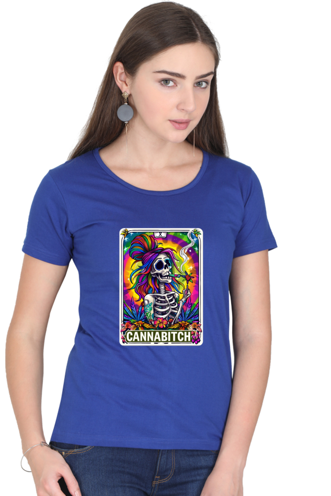 Cannabitch Tarot card Design T-Shirt for Women| Unfiltered