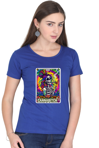 Cannabitch Tarot card Design T-Shirt for Women| Unfiltered