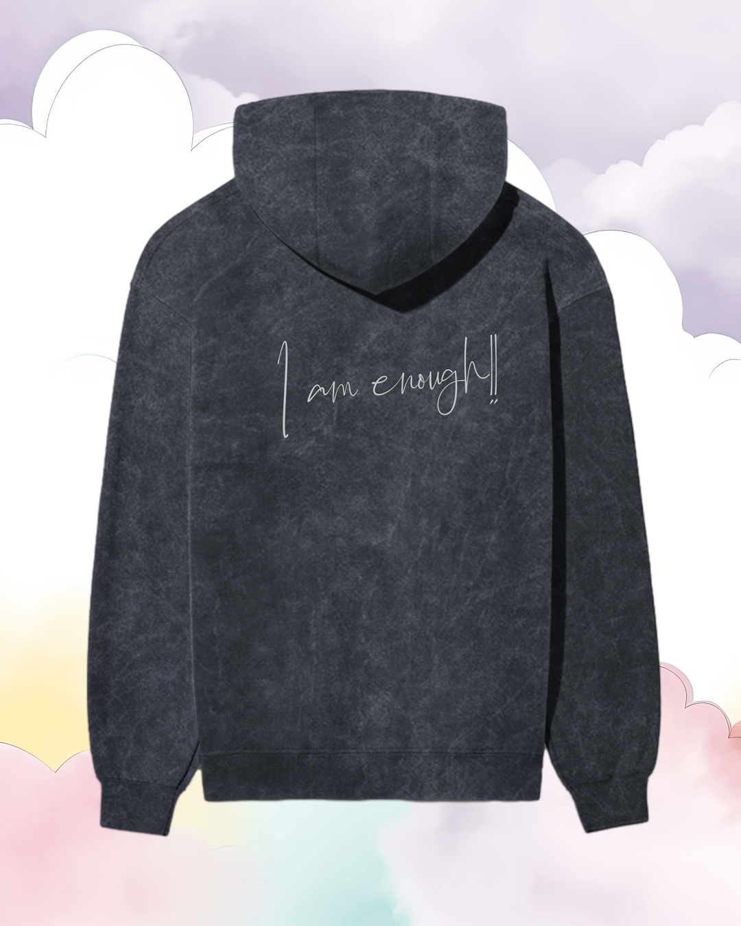 I am Enough Unisex Hoodie (Back & Pocket Design) | Unfiltered - Unfiltered