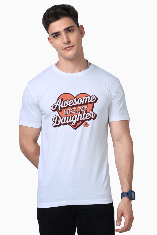 Awesome Like My Daughter Supima Premium Cotton Tee - Unfiltered