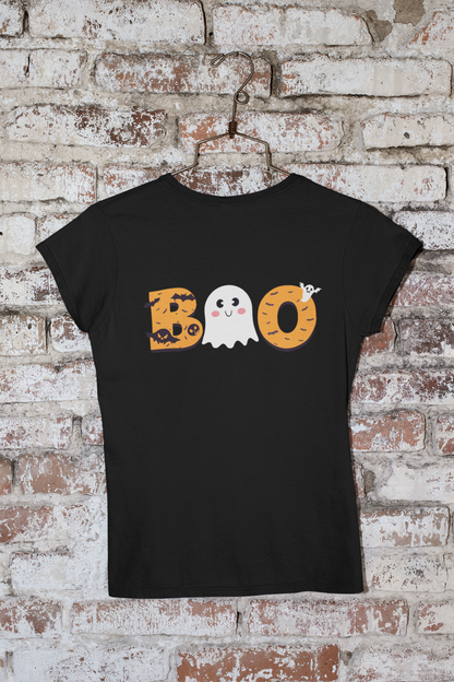 BOO in orange halloween Unisex T-Shirt| Unfiltered