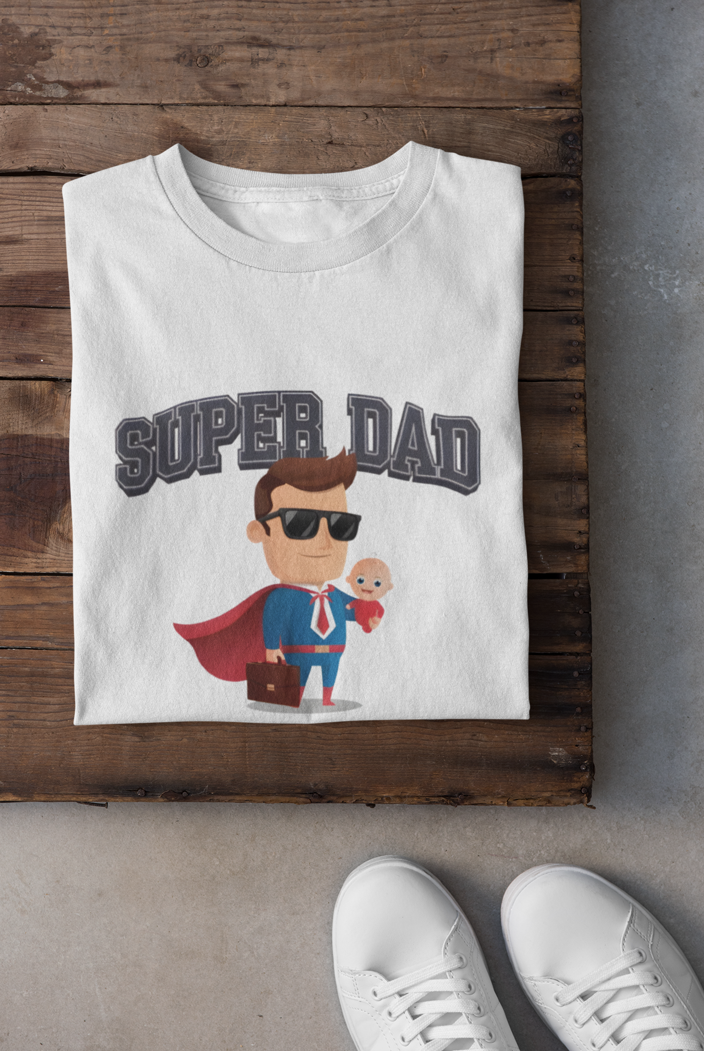 Super Dad Cartoon Unisex Premium Supima Cotton Tee - Unfiltered