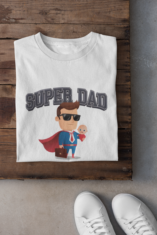 Super Dad Cartoon Unisex Premium Supima Cotton Tee - Unfiltered