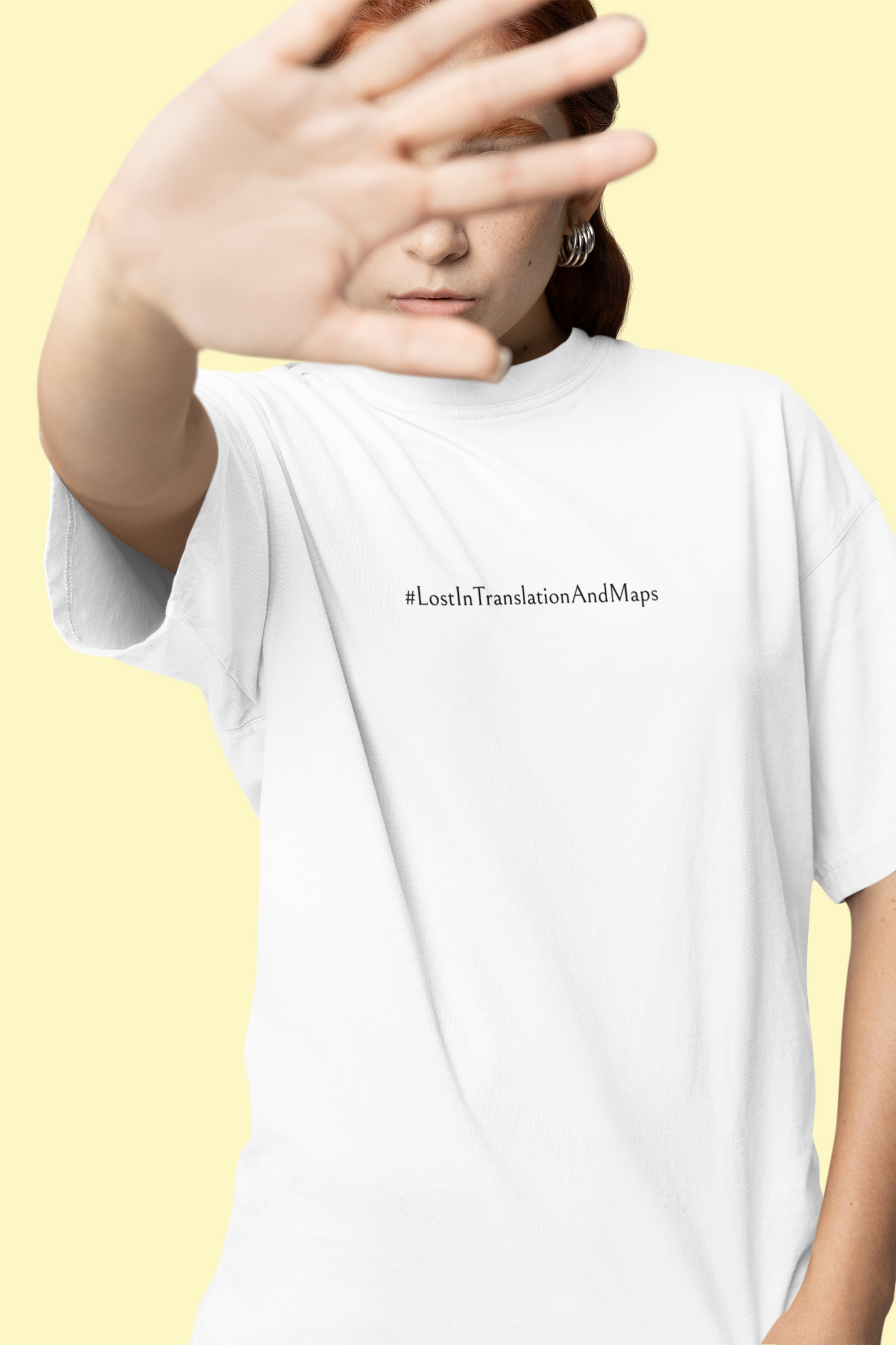 Lost In Translation and maps Unisex Oversized Terry Cotton Tees - Unfiltered
