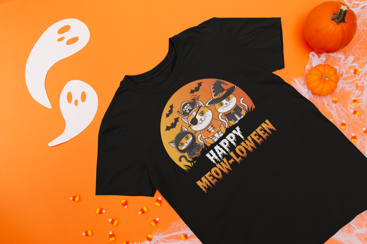 Happy Meow-o-loween Retro Cat design | Unisex