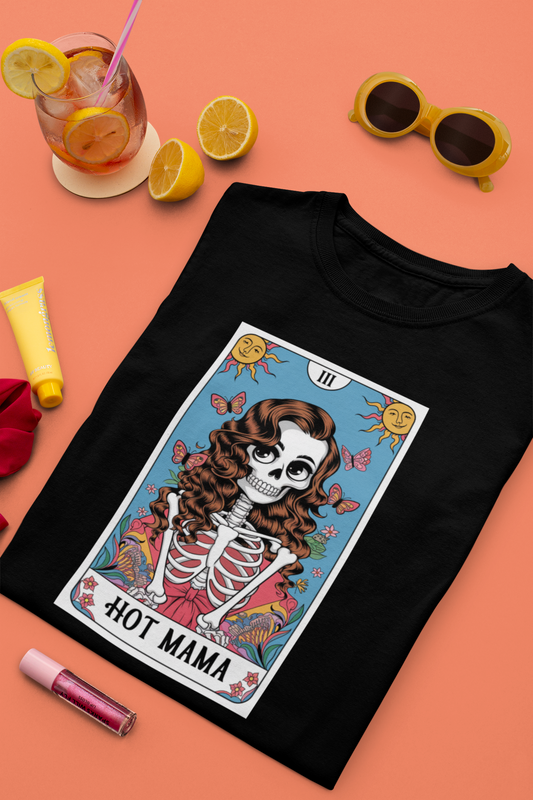 The Cute and Hot Mama Skeleton Tarot card Tee for Women | Unfiltered