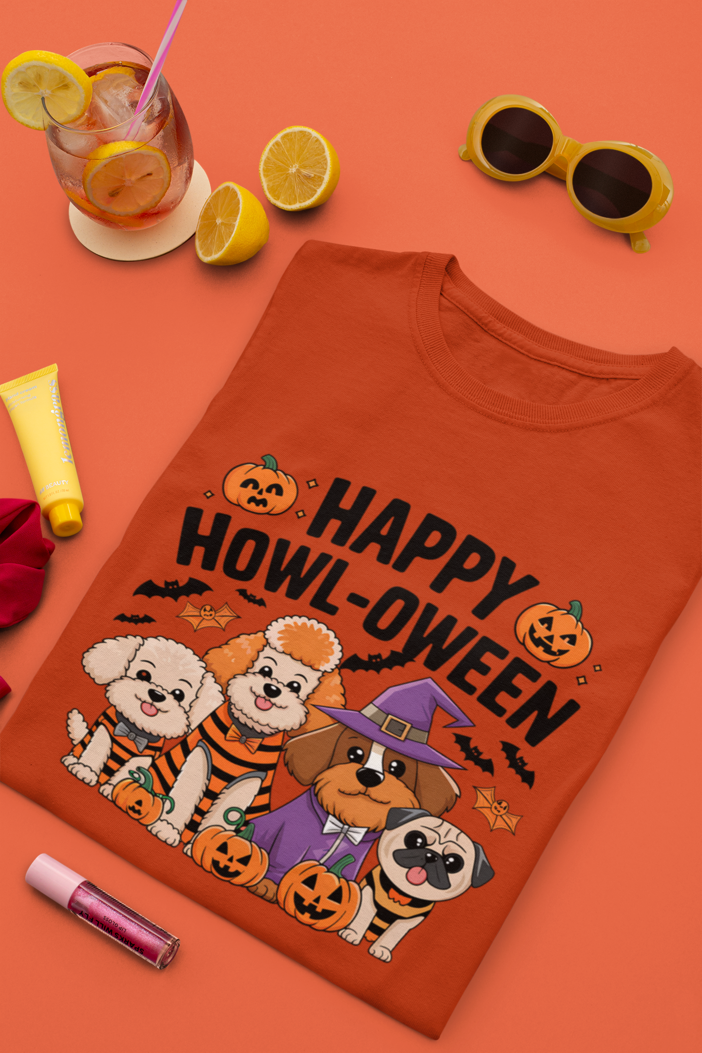 Happy Howl-o-ween cute dog Unisex T-shirt | Unfiltered