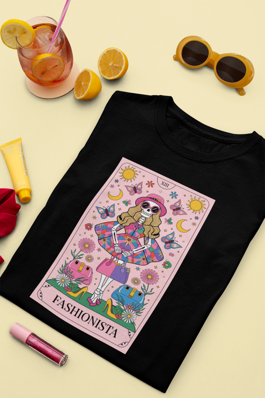 The Fashionista in pink Tarot Card Tee for Women| Unfiltered