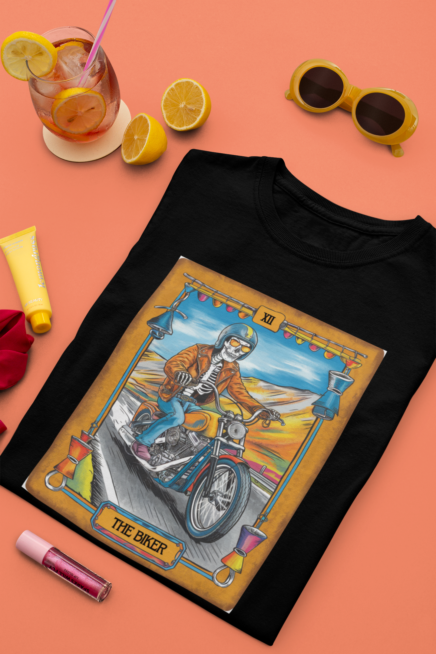 The Biker Skeleton Tarot T-Shirt Unisex | Unfiltered