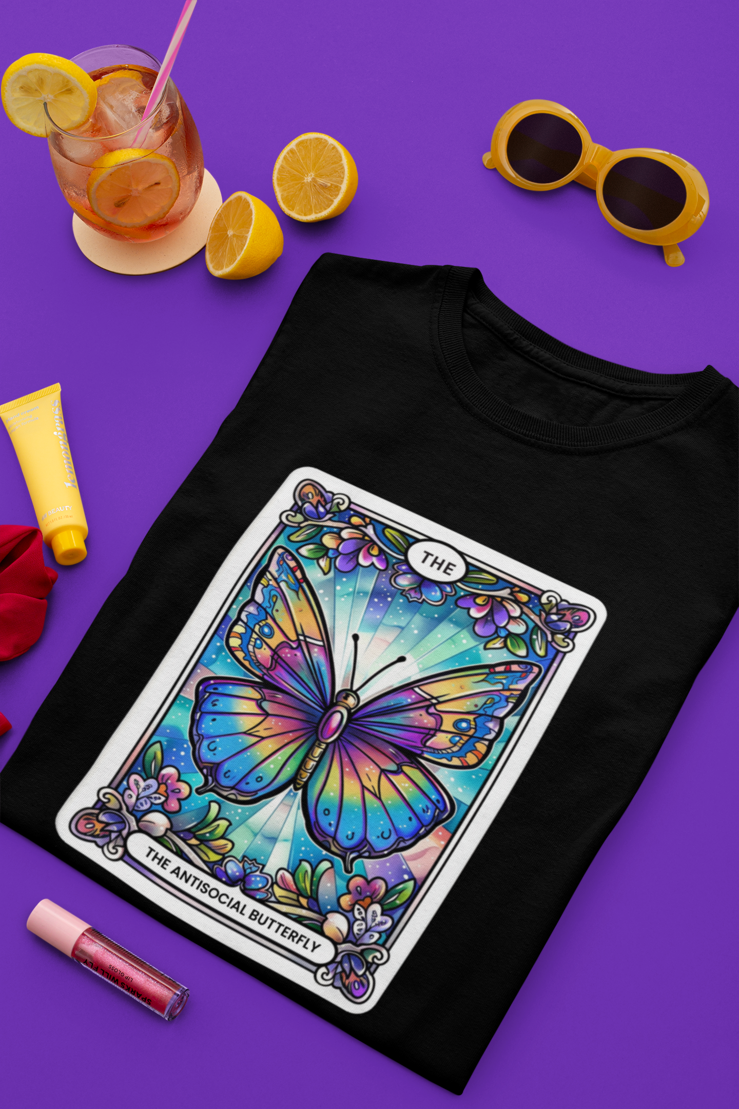 The Anti-social Butterfly Unisex Tarot T-shirt | Unfiltered