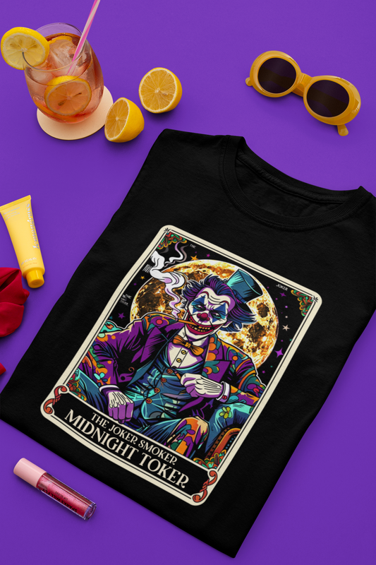 The Joker, smoker, Midnight Toker Tarot Unisex T-shirt | Unfiltered