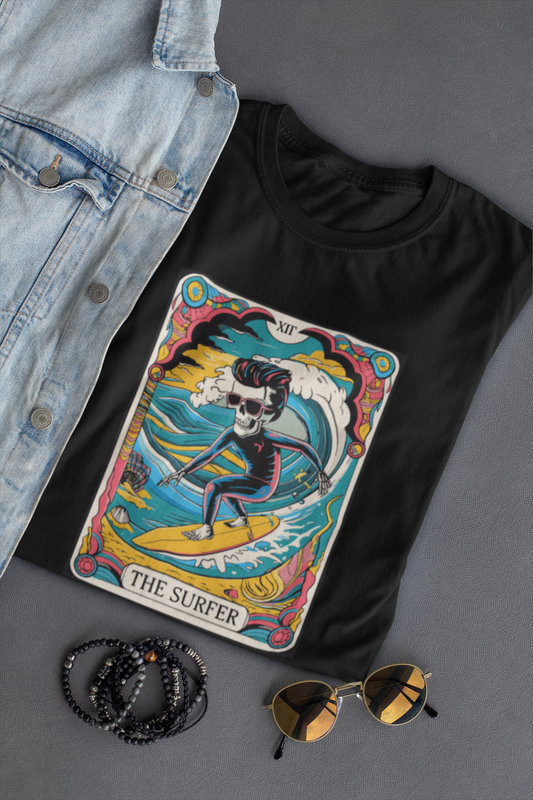 The Surfer Skeleton Tarot Unisex T-shirt | Unfiltered