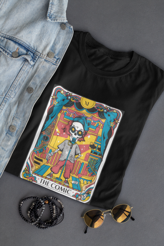 The Comic Skeleton Tarot Design Unisex T-Shirt| Unfiltered