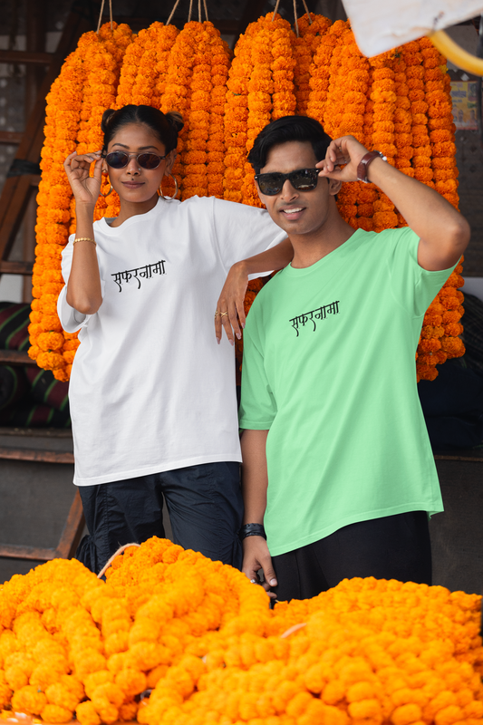 Safarnama Oversized Unisex Travel Terry-cotton Tees - Unfiltered